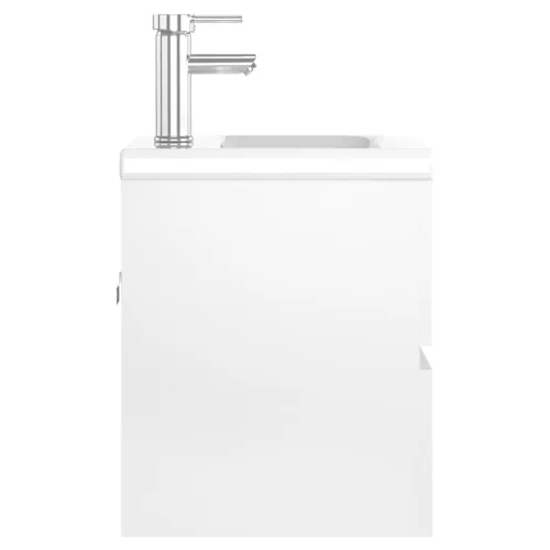 Ormarić s ugrađenim Lavabo - Umivaonikom bijeli od konstruiranog drva - Bijela 41 x 38.5 x 45 cm sa slavinom i odvodom Cijena