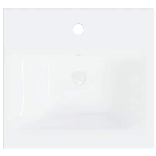 Ormarić s ugrađenim Lavabo - Umivaonikom bijeli od konstruiranog drva - Bijela 41 x 38.5 x 45 cm sa slavinom i odvodom Cijena
