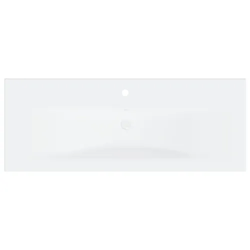 Ormarić s ugrađenim Lavabo - Umivaonikom bijeli konstruirano drvo - Bijela 100 x 38.5 x 45 cm sa slavinom i odvodom Cijena