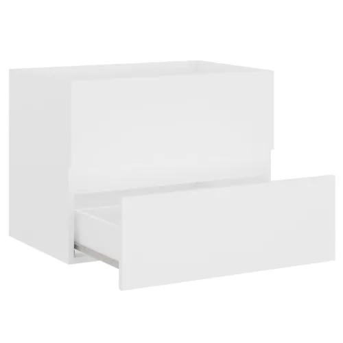 Ormarić s ugrađenim Lavabo - Umivaonikom bijeli od konstruiranog drva - Bijela 60 x 38.5 x 45 cm sa slavinom i odvodom Cijena