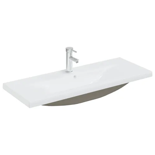 Ormarić s ugrađenim Lavabo - Umivaonikom siva boja betona drvena - Beton siva 100 x 38.5 x 45 cm sa slavinom i odvodom Cijena