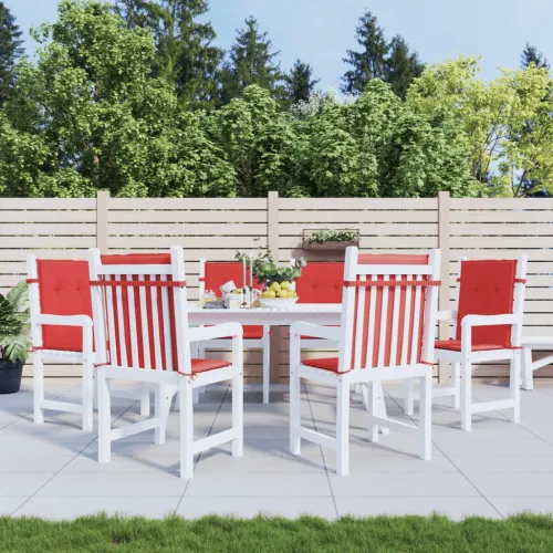 Jastuci za vrtne stolice 6 kom crveni 100x50x3 cm od tkanine - Crvena 100 x 50 x 3 cm 6 Cijena