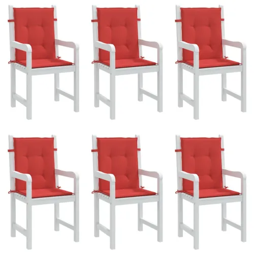 Jastuci za vrtne stolice 6 kom crveni 100x50x3 cm od tkanine - Crvena 100 x 50 x 3 cm 6 Cijena