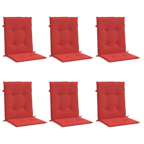 Jastuci za vrtne stolice 6 kom crveni 100x50x3 cm od tkanine - Crvena 100 x 50 x 3 cm 6 Cijena