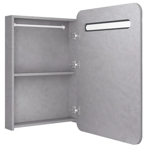 LED kupaonski ormarić s ogledalom boja betona 60 x 11 x 80 cm - Beton siva 1 Cijena
