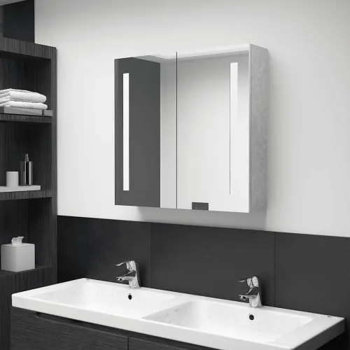LED kupaonski ormarić s ogledalom boja betona 62 x 14 x 60 cm - Beton siva 62 x 14 x 60 cm Cijena