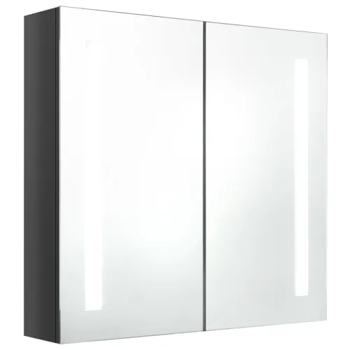 LED kupaonski ormarić s ogledalom sjajni sivi 62 x 14 x 60 cm - Sjajna siva 62 x 14 x 60 cm Cijena