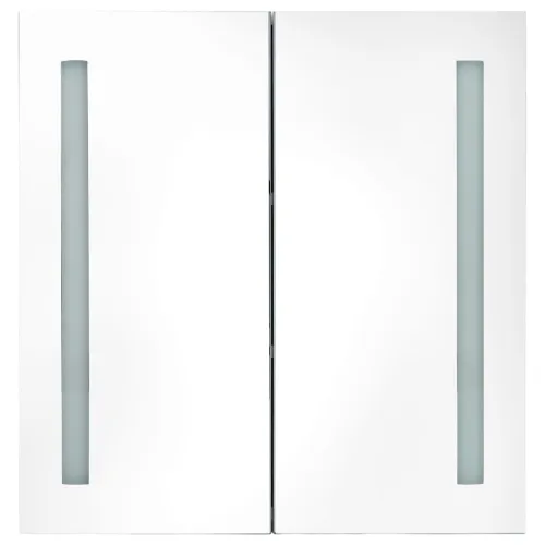 LED kupaonski ormarić s ogledalom bijeli i hrast 62x14x60 cm - Bijela i hrast 62 x 14 x 60 cm Cijena