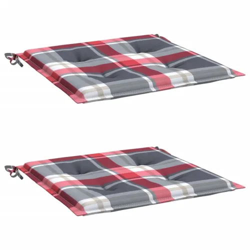 Jastuci za vrtne stolice 2kom crveni karirani 50x50x3cm tkanina - Crveni karirani uzorak 50 x 50 x 3 cm 2 Cijena