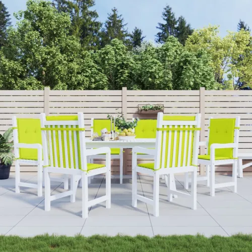 Jastuci za vrtne stolice 6 kom svjetlozeleni 100x50x3cm tkanina - Svjetlozelena 100 x 50 x 3 cm 6 Cijena