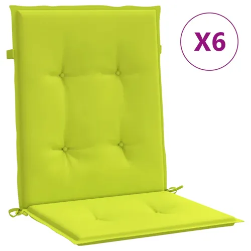 Jastuci za vrtne stolice 6 kom svjetlozeleni 100x50x3cm tkanina - Svjetlozelena 100 x 50 x 3 cm 6 Cijena