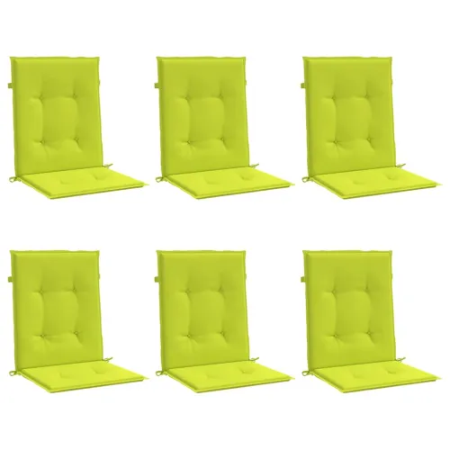 Jastuci za vrtne stolice 6 kom svjetlozeleni 100x50x3cm tkanina - Svjetlozelena 100 x 50 x 3 cm 6 Cijena