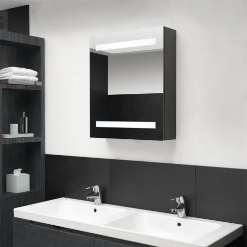 LED kupaonski ormarić s ogledalom antracit 50 x 14 x 60 cm - Antracit 1 Cijena