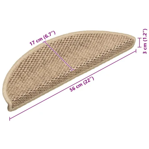 Ljepljivi tepisi za stepenice 15kom 56x17x3cm boja pijeska - Pijesak 56 x 17 x 3 cm 15 Cijena