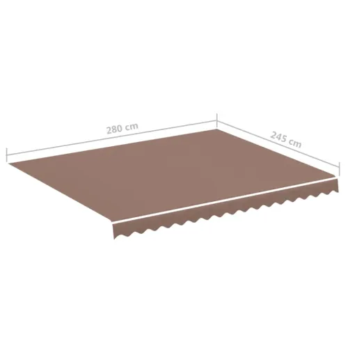 Platno za tendu - Zamjenska tkanina za tendu smeđa 280 x 245 cm poliester - Smeđa 3 x 2.5 m 1 Cijena