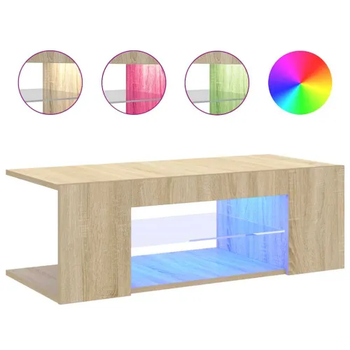 TV ormarić s LED svjetlima boja hrasta sonome 90 x 39 x 30 cm - sonoma hrast 1 Cijena