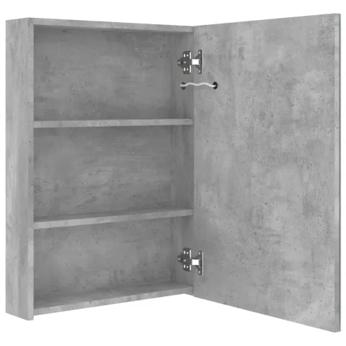 LED kupaonski ormarić s ogledalom boja betona 50 x 13 x 70 cm - Beton siva 50 x 13 x 70 cm Cijena