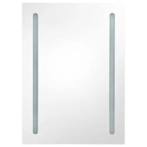 LED kupaonski ormarić s ogledalom sjajni sivi 50 x 13 x 70 cm - Sjajna siva 50 x 13 x 70 cm Cijena