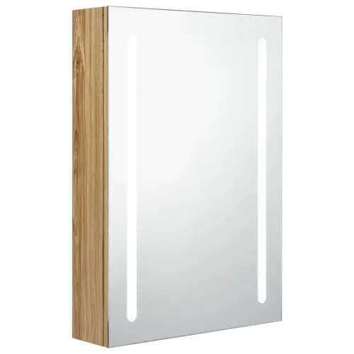 LED kupaonski ormarić s ogledalom boja hrasta 50 x 13 x 70 cm - Boja hrasta 50 x 13 x 70 cm Cijena