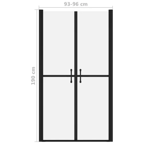 Vrata za tuš-kabinu matirana ESG (93 - 96) x 190 cm - Crna 96 x 190 cm Matirano Cijena