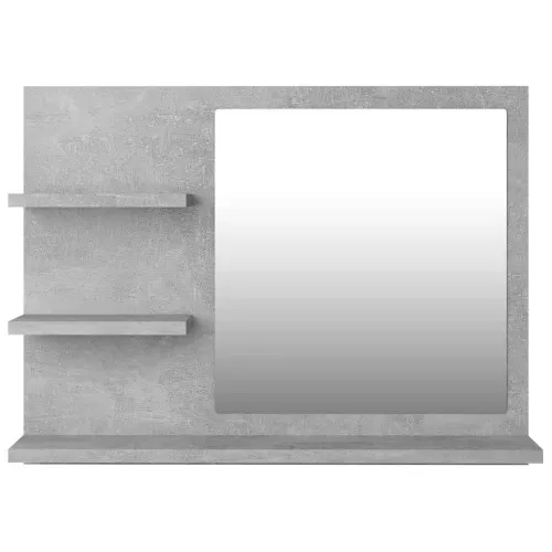 Kupaonsko ogledalo boja betona 60x10,5x45 cm konstruirano drvo - Beton siva Cijena