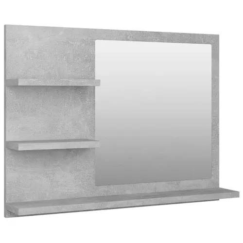 Kupaonsko ogledalo boja betona 60x10,5x45 cm konstruirano drvo - Beton siva Cijena