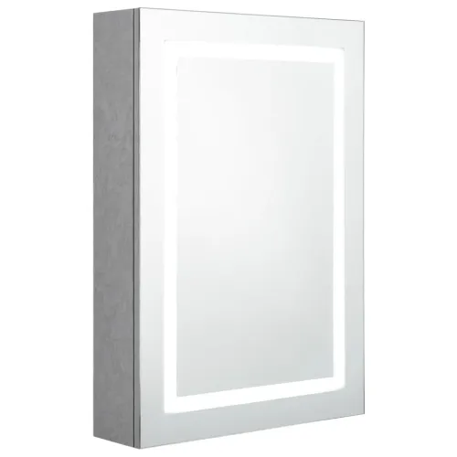 LED kupaonski ormarić s ogledalom boja betona 50 x 14 x 60 cm - Beton siva Cijena