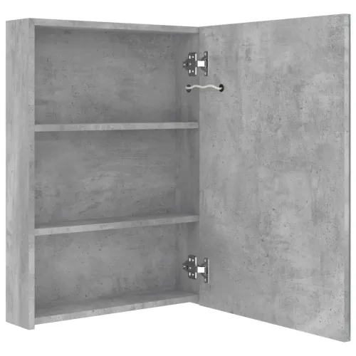 LED kupaonski ormarić s ogledalom boja betona 50 x 14 x 60 cm - Beton siva Cijena