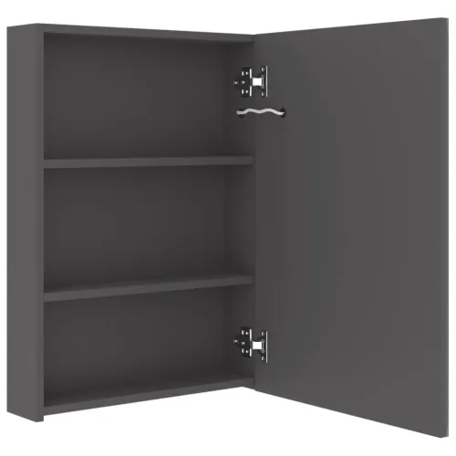 LED kupaonski ormarić s ogledalom sivi 50 x 13 x 70 cm - Siva Cijena