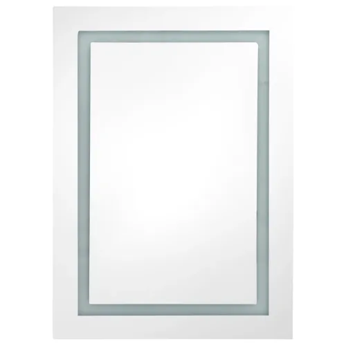 LED kupaonski ormarić s ogledalom sjajni sivi 50 x 13 x 70 cm - Sjajna siva Cijena