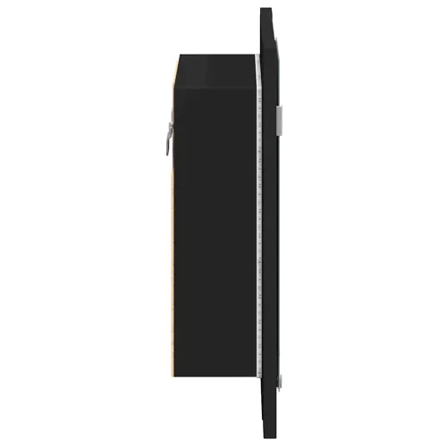 LED kupaonski ormarić s ogledalom crni 40x12x45 cm akrilni - Crna Cijena