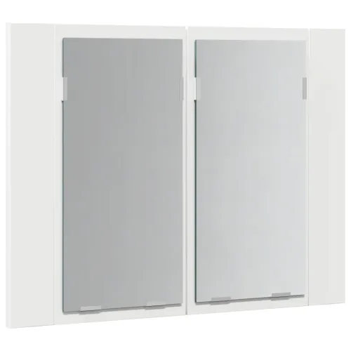 LED kupaonski ormarić s ogledalom bijeli 60x12x45 cm akrilni - Bijela Cijena