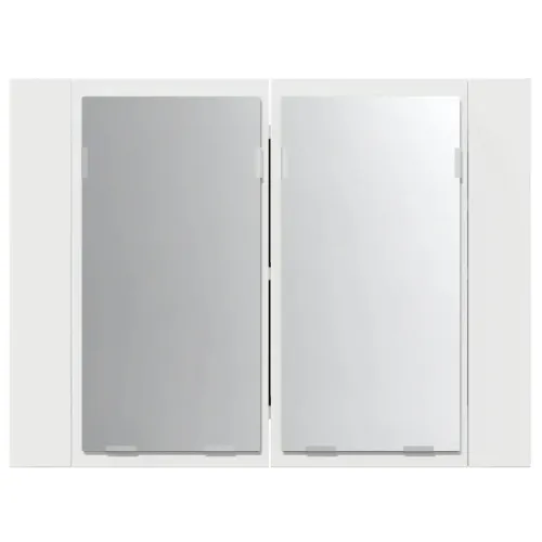 LED kupaonski ormarić s ogledalom bijeli 60x12x45 cm akrilni - Bijela Cijena