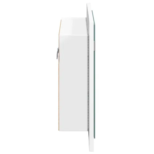 LED kupaonski ormarić s ogledalom bijeli 60x12x45 cm akrilni - Bijela Cijena