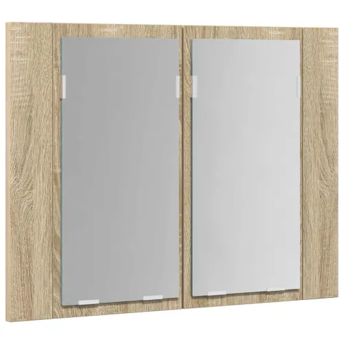 LED kupaonski ormarić s ogledalom boja hrasta 60x12x45 akrilni - Sonoma hrast Cijena
