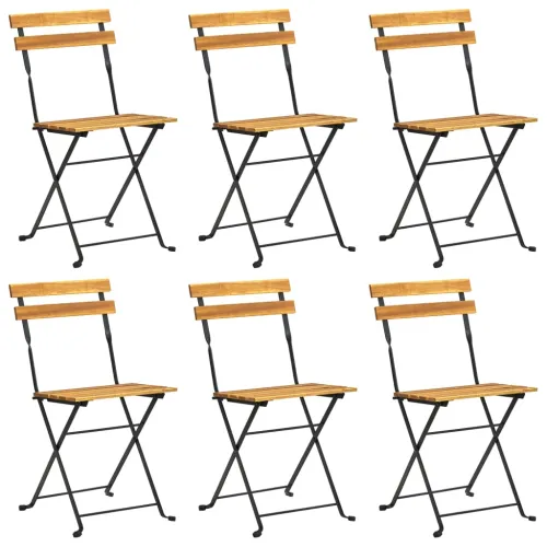 7-dijelni sklopivi vrtni blagovaonski set od bagremovog drva - Dužina stola 120 cm 6 Cijena
