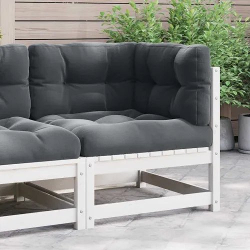 Kutna vrtna sofa s antracit jastucima od masivne borovine - Bijela kutna sofa Cijena