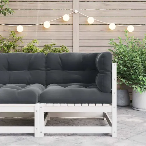Kutna vrtna sofa s antracit jastucima od masivne borovine - Bijela kutna sofa Cijena