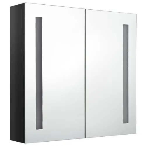 LED kupaonski ormarić s ogledalom sjajni crni 62 x 14 x 60 cm - Sjajna crna 62 x 14 x 60 cm Cijena