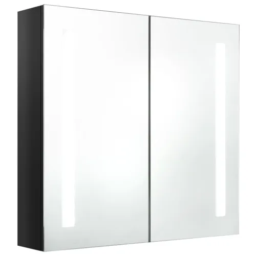 LED kupaonski ormarić s ogledalom sjajni crni 62 x 14 x 60 cm - Sjajna crna 62 x 14 x 60 cm Cijena