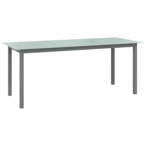 Vrtni stol svjetlosivi 190 x 90 x 74 cm od aluminija i stakla - Svjetlosiva 190 x 90 x 74 cm Cijena