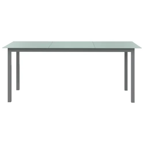 Vrtni stol svjetlosivi 190 x 90 x 74 cm od aluminija i stakla - Svjetlosiva 190 x 90 x 74 cm Cijena