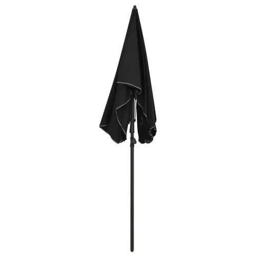 Vrtni suncobran sa stupom 200 x 130 cm crni - Crna Cijena