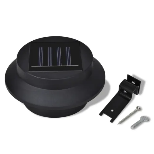 Set vanjskih solarnih svjetiljki 6 kom svjetlo za ogradu/oluke crni - Crna 6 Cijena