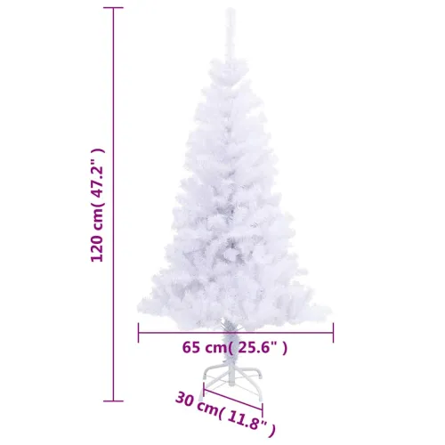 Umjetno božićno drvce sa stalkom 120 cm 230 grana - Bijela 120 x 65 cm Cijena