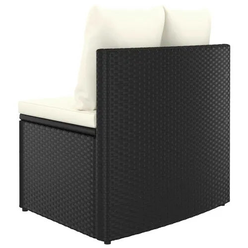 Vrtna garnitura - 7-dijelni set vrtnih sofa od poliratana s jastucima crni - Crna 6 Cijena