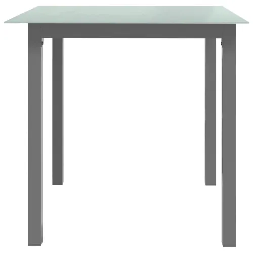 Vrtni stol svjetlosivi 80 x 80 x 74 cm od aluminija i stakla - Svjetlosiva 80 x 80 x 74 cm Cijena