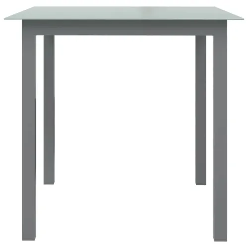 Vrtni stol svjetlosivi 80 x 80 x 74 cm od aluminija i stakla - Svjetlosiva 80 x 80 x 74 cm Cijena