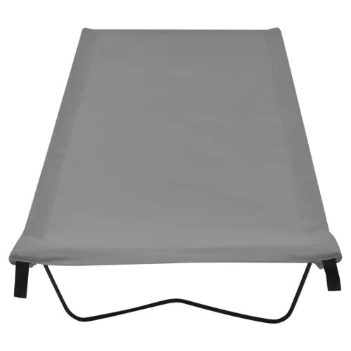 Krevet za kampiranje 180 x 60 x 19 cm od tkanine i čelika sivi - Siva 1 Siva 1 Cijena