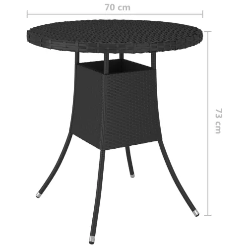 Vrtna garnitura - 5-dijelni set vrtnih sofa od poliratana s jastucima crni - Crna 4 Cijena